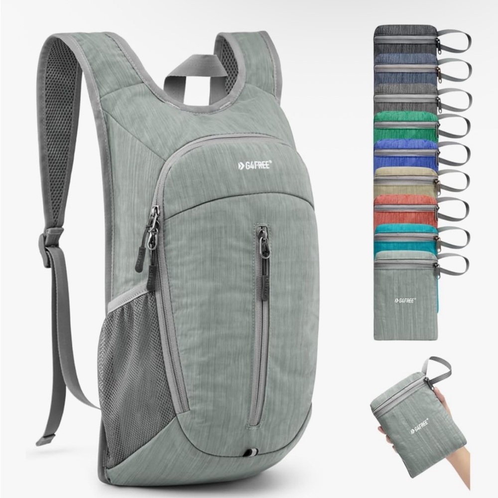 3/$10 🏷️ Gray Lightweight Backpack for hiking foldable